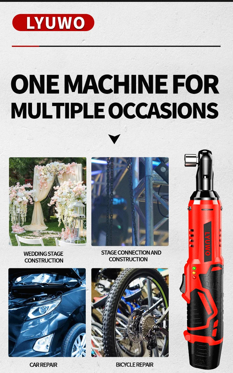 Lyuwo 3/8 Inch Rechargeable Electric Ratchet Set - Smarsty