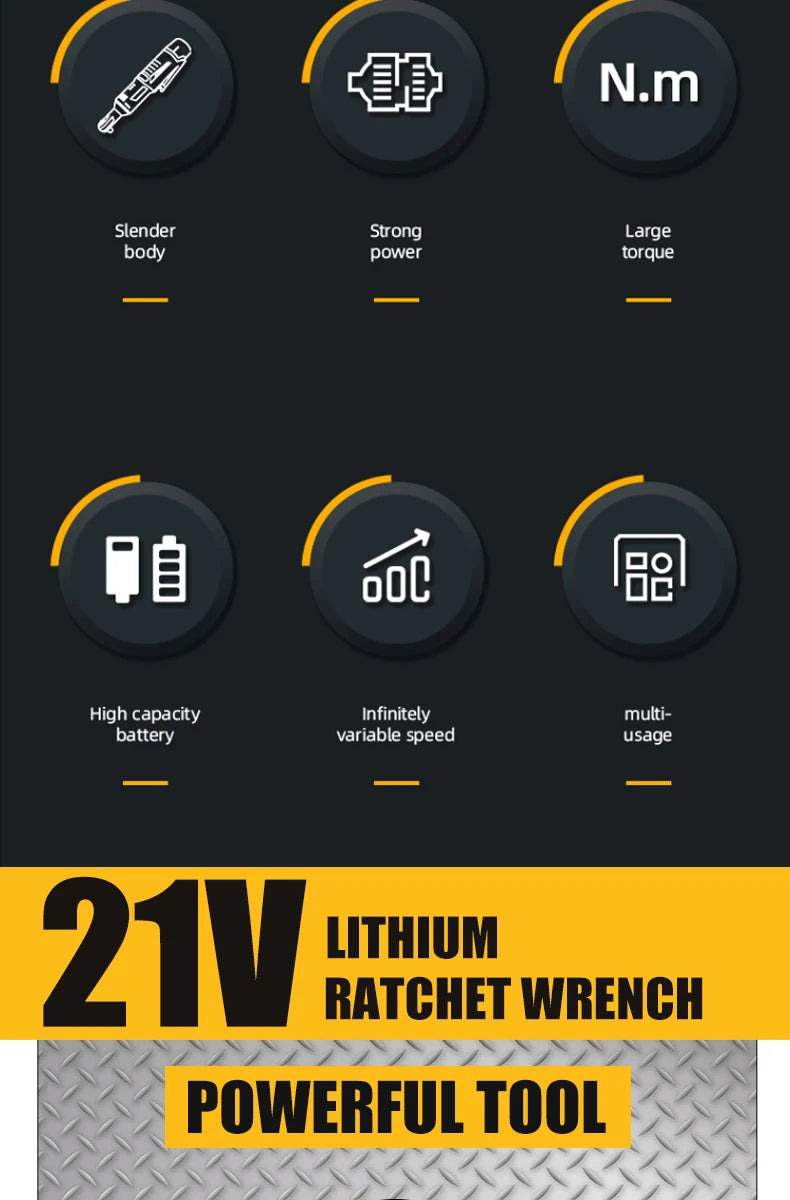 Lyuwo 12V Rechargeable Electric Ratchet Set for Easy Automobile Maintenance - Smarsty