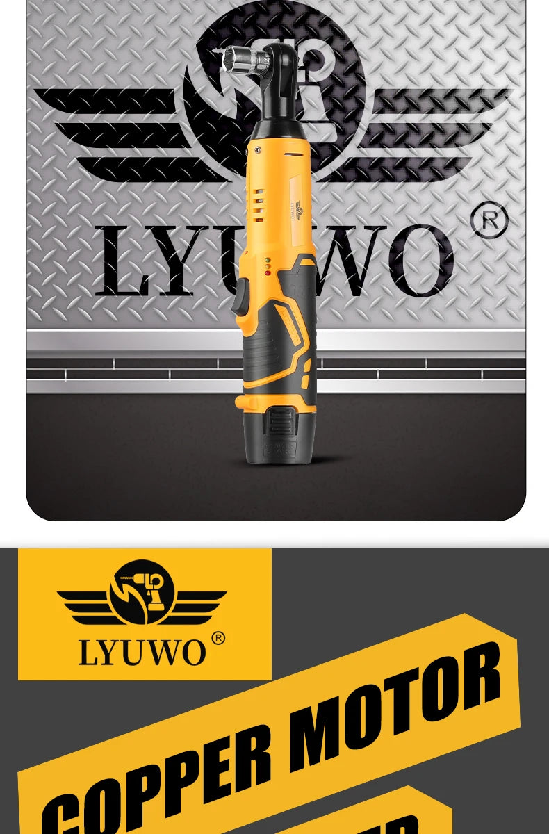 Lyuwo 12V Rechargeable Electric Ratchet Set for Easy Automobile Maintenance - Smarsty