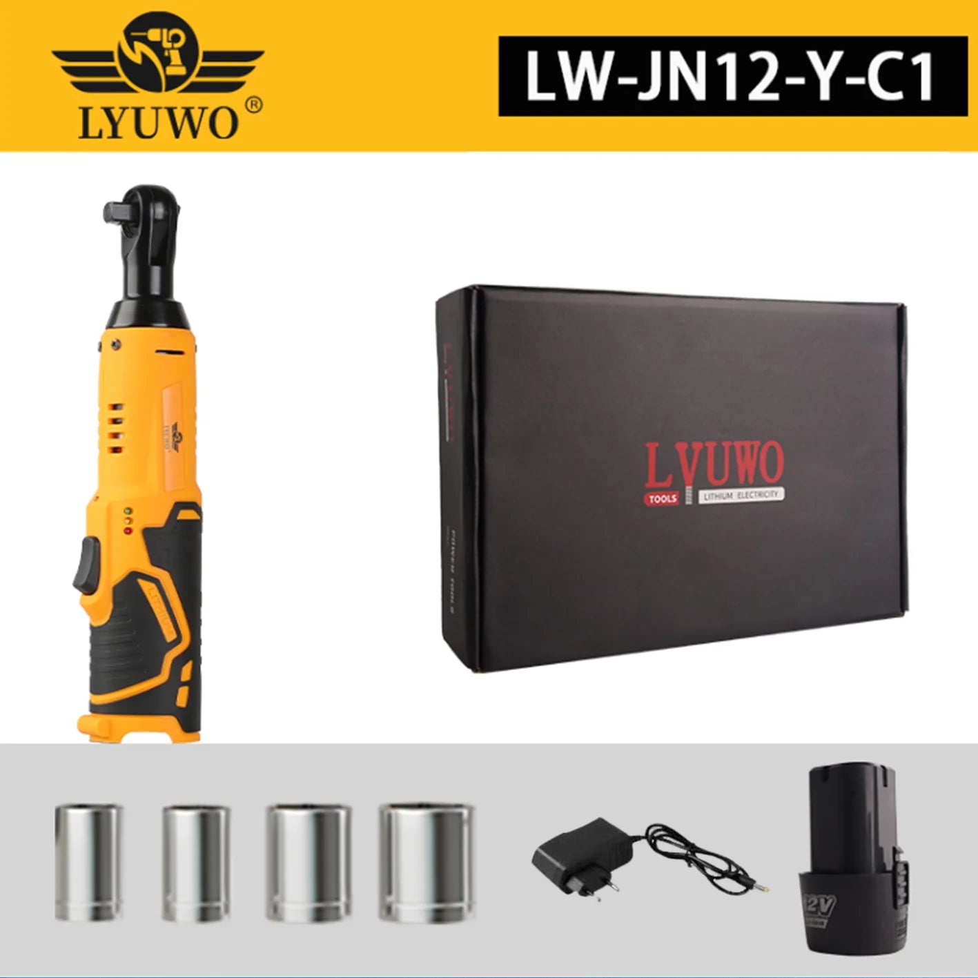 Lyuwo 12V Rechargeable Electric Ratchet Set for Easy Automobile Maintenance - Smarsty