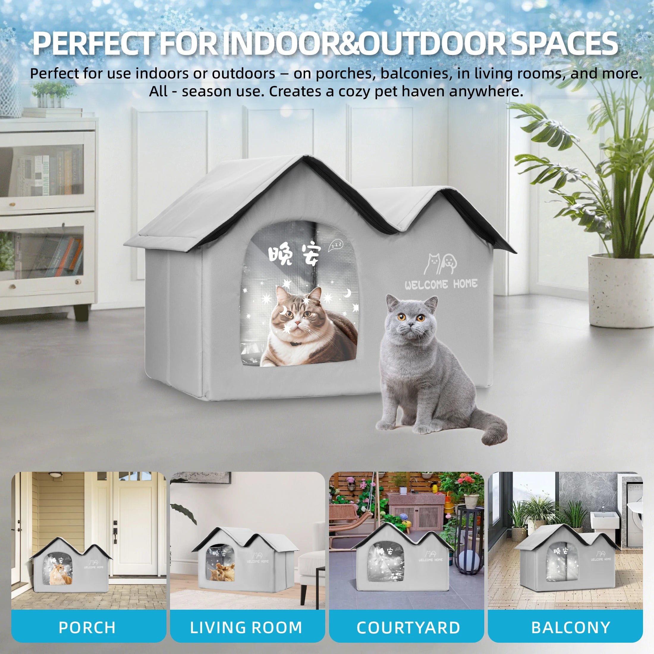 Heat Reflective Insulation Cool Cat House - Smarsty