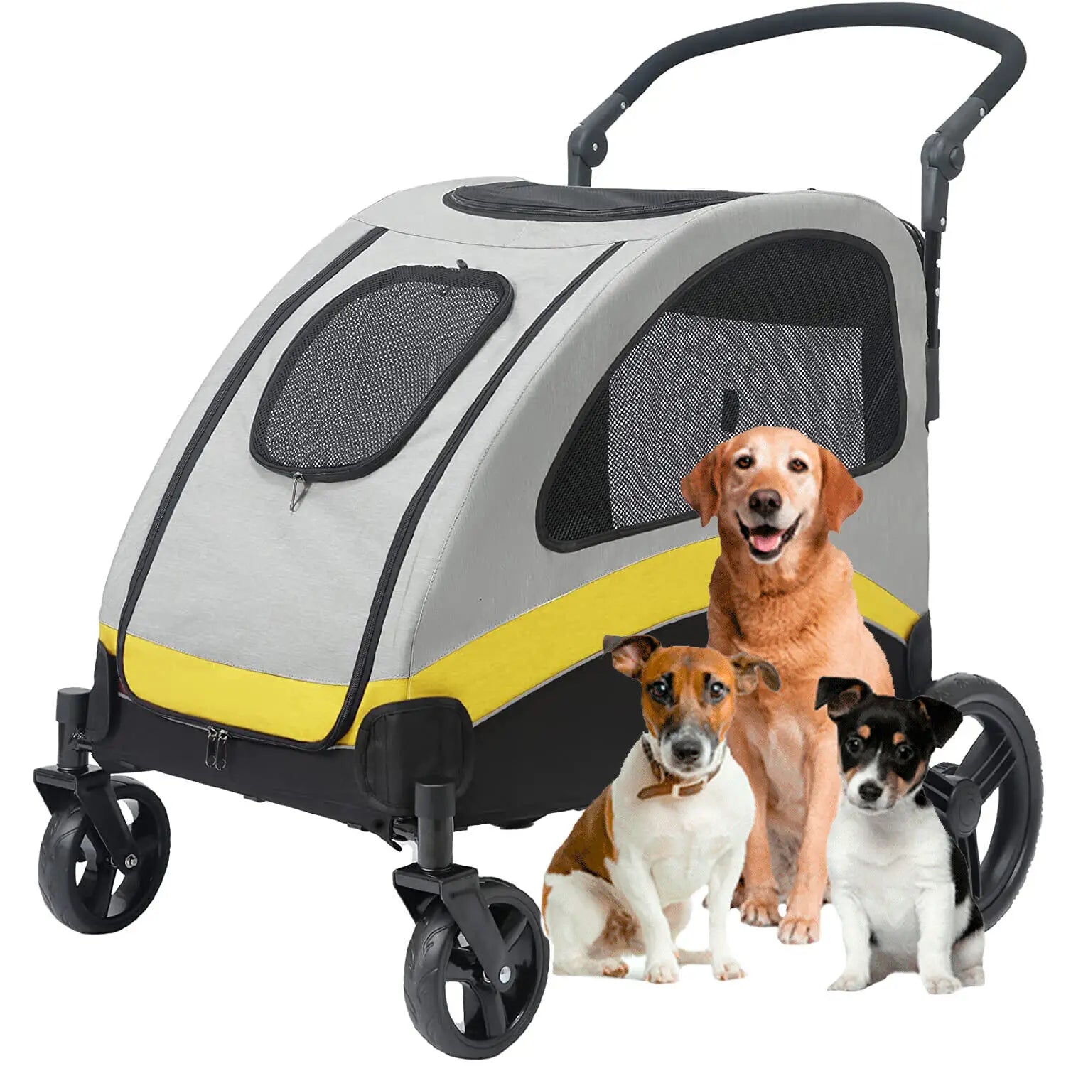 Large Dog Stroller Foldable Pet Jogger Wagon - Smarsty