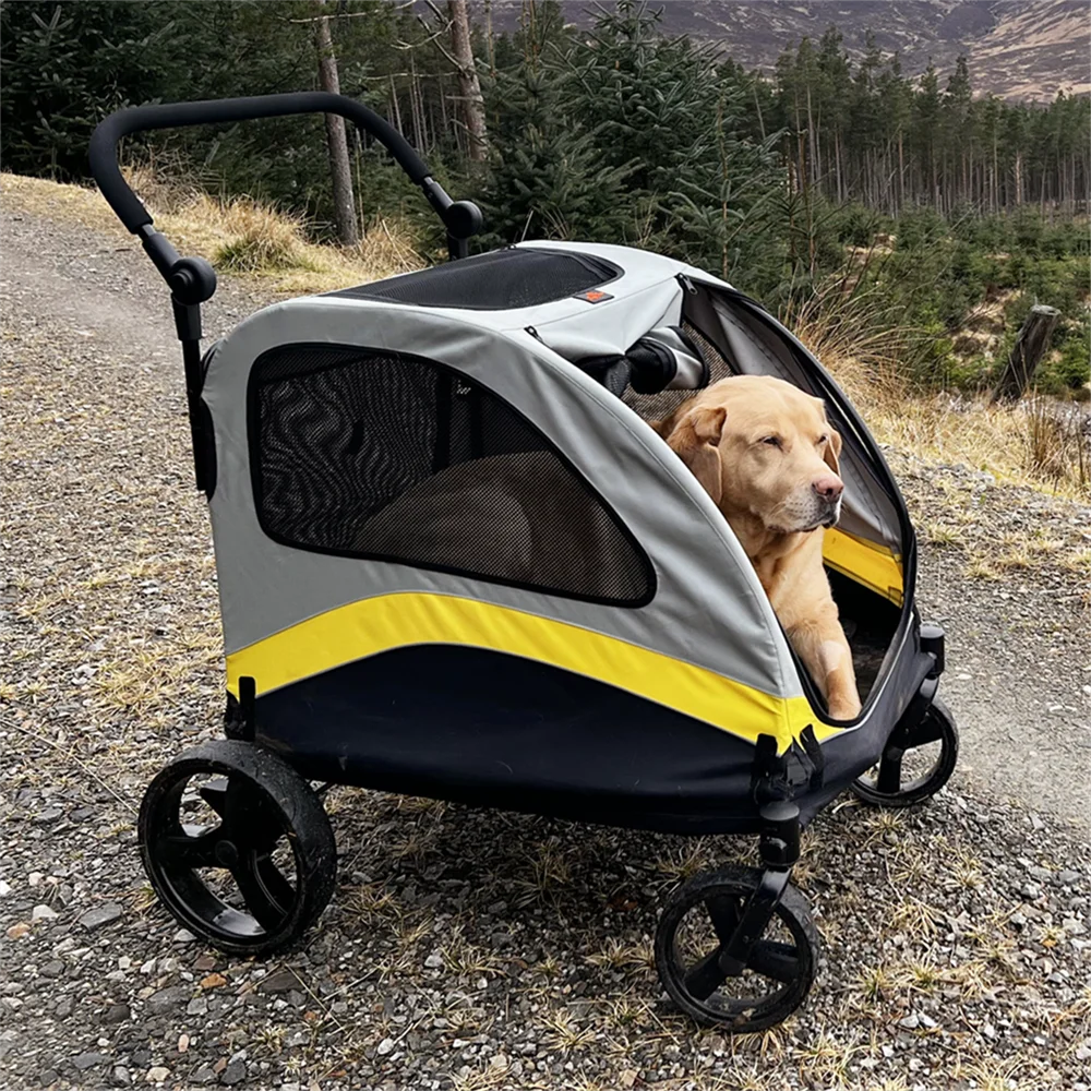 Premium Dog Stroller Foldable Travel Cart for All Breeds - Smarsty