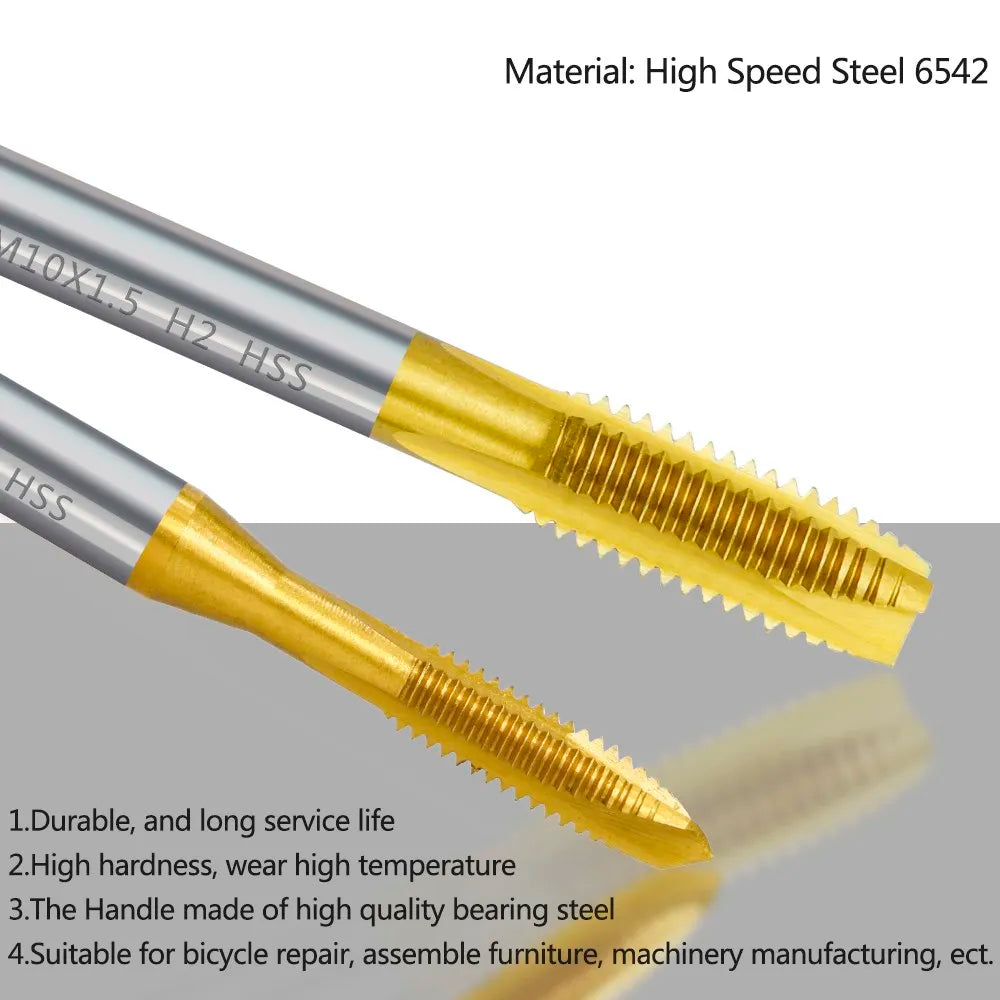 HSS Titanium Coated Tap Drill Bit Set for Precision Threading - Smarsty