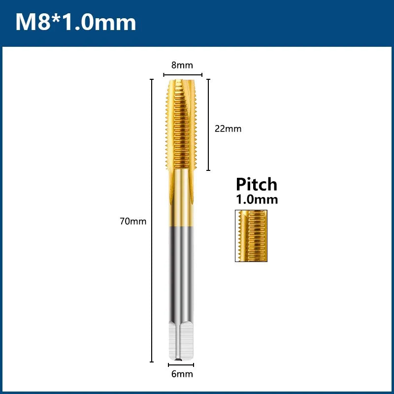 HSS Titanium Coated Tap Drill Bit Set for Precision Threading - Smarsty