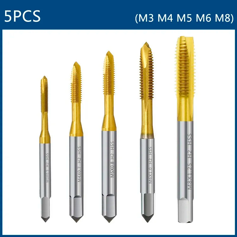 HSS Titanium Coated Tap Drill Bit Set for Precision Threading - Smarsty