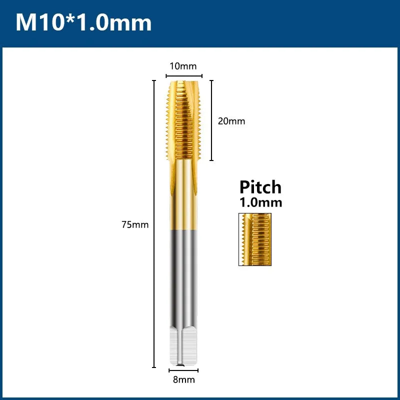 HSS Titanium Coated Tap Drill Bit Set for Precision Threading - Smarsty