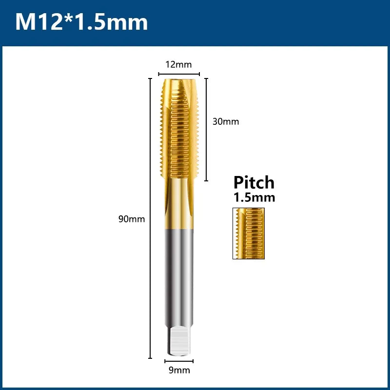 HSS Titanium Coated Tap Drill Bit Set for Precision Threading - Smarsty