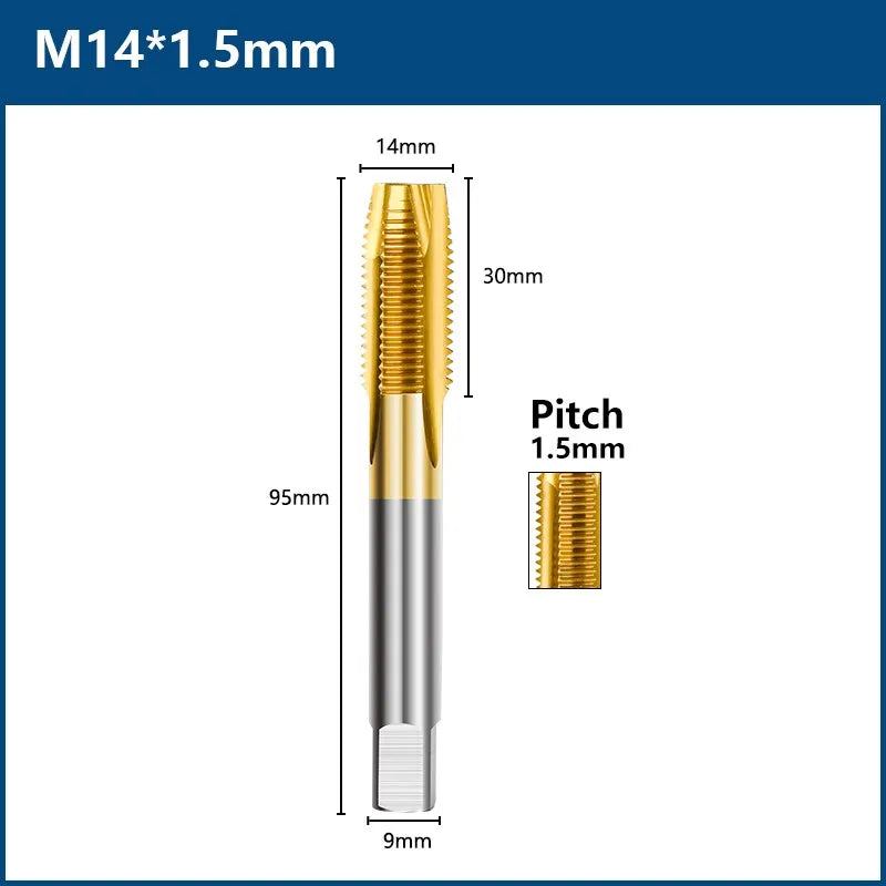 HSS Titanium Coated Tap Drill Bit Set for Precision Threading - Smarsty