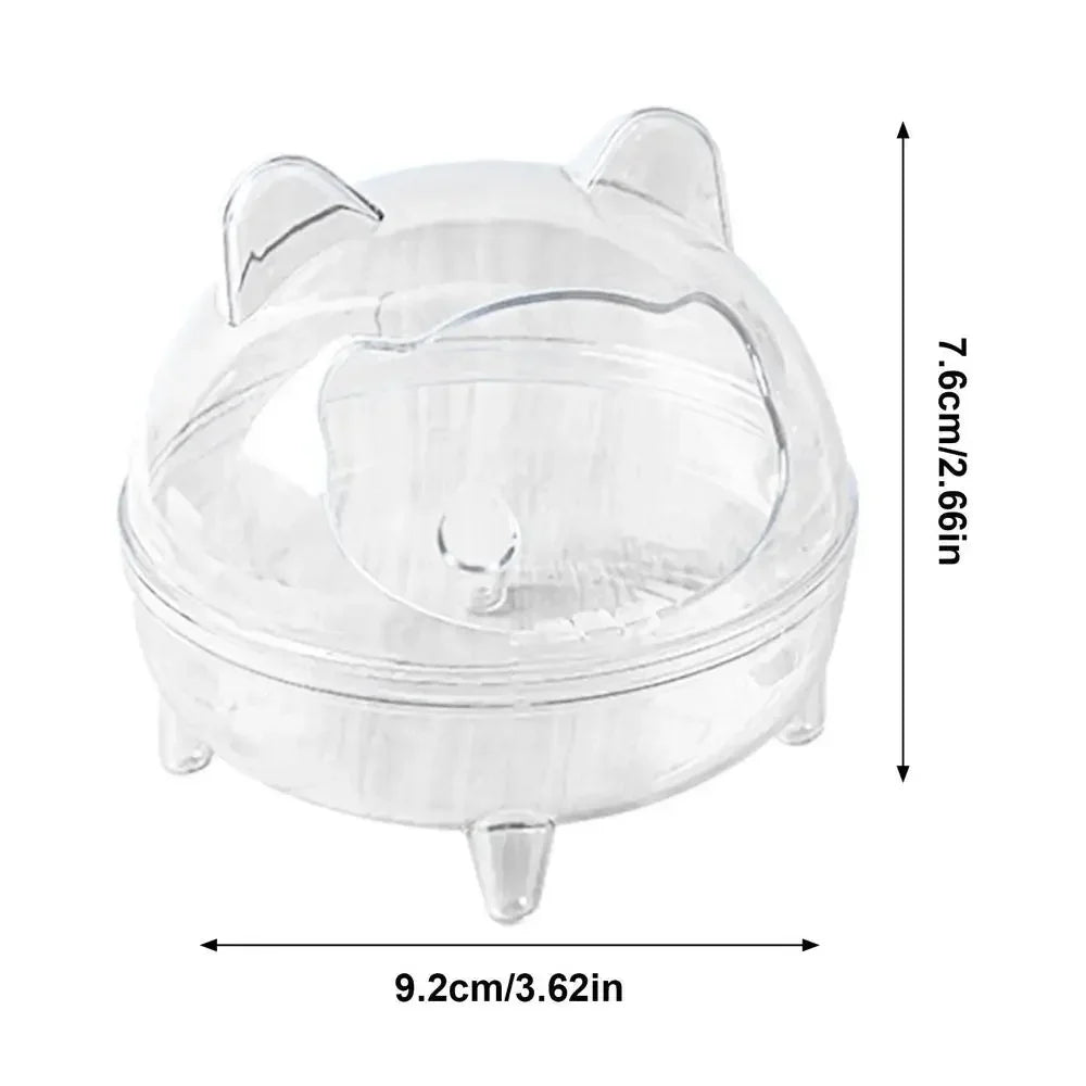 Transparent Hamster Toilet Bath House with Anti-Spill Design - Smarsty