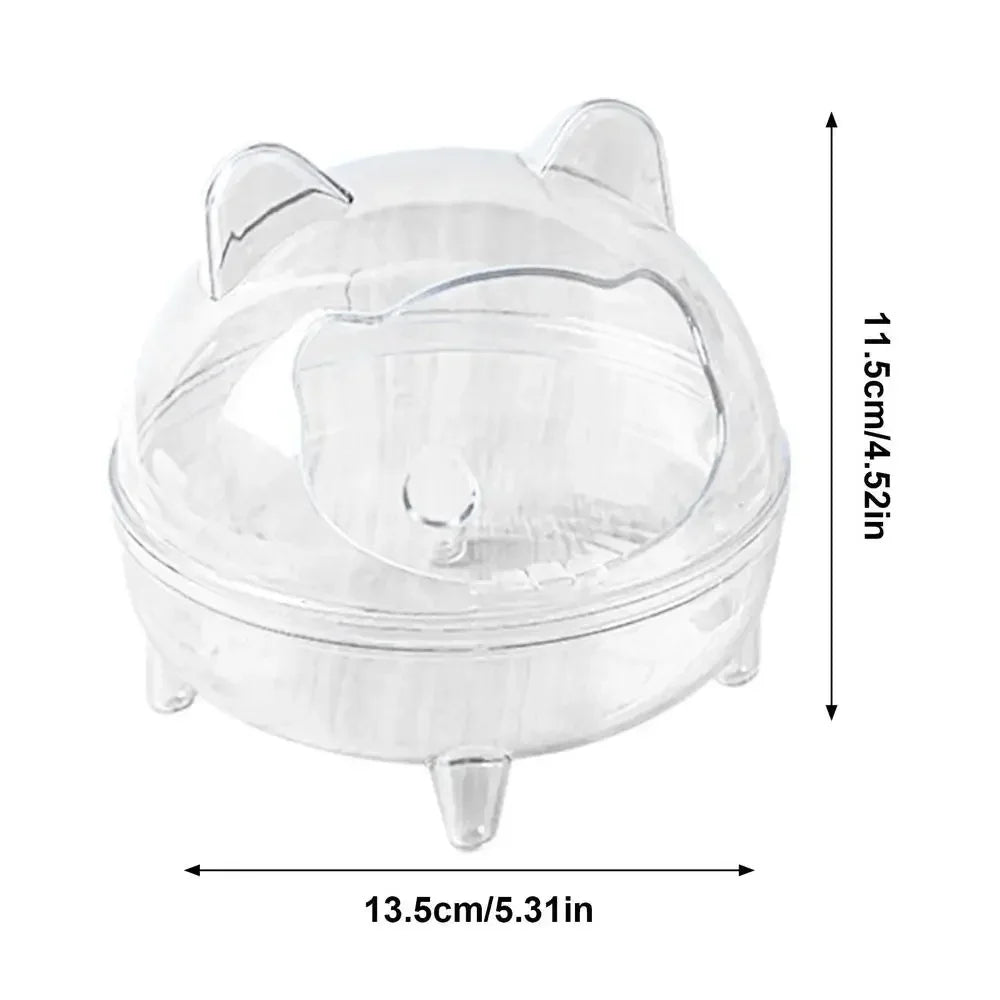 Transparent Hamster Toilet Bath House with Anti-Spill Design - Smarsty
