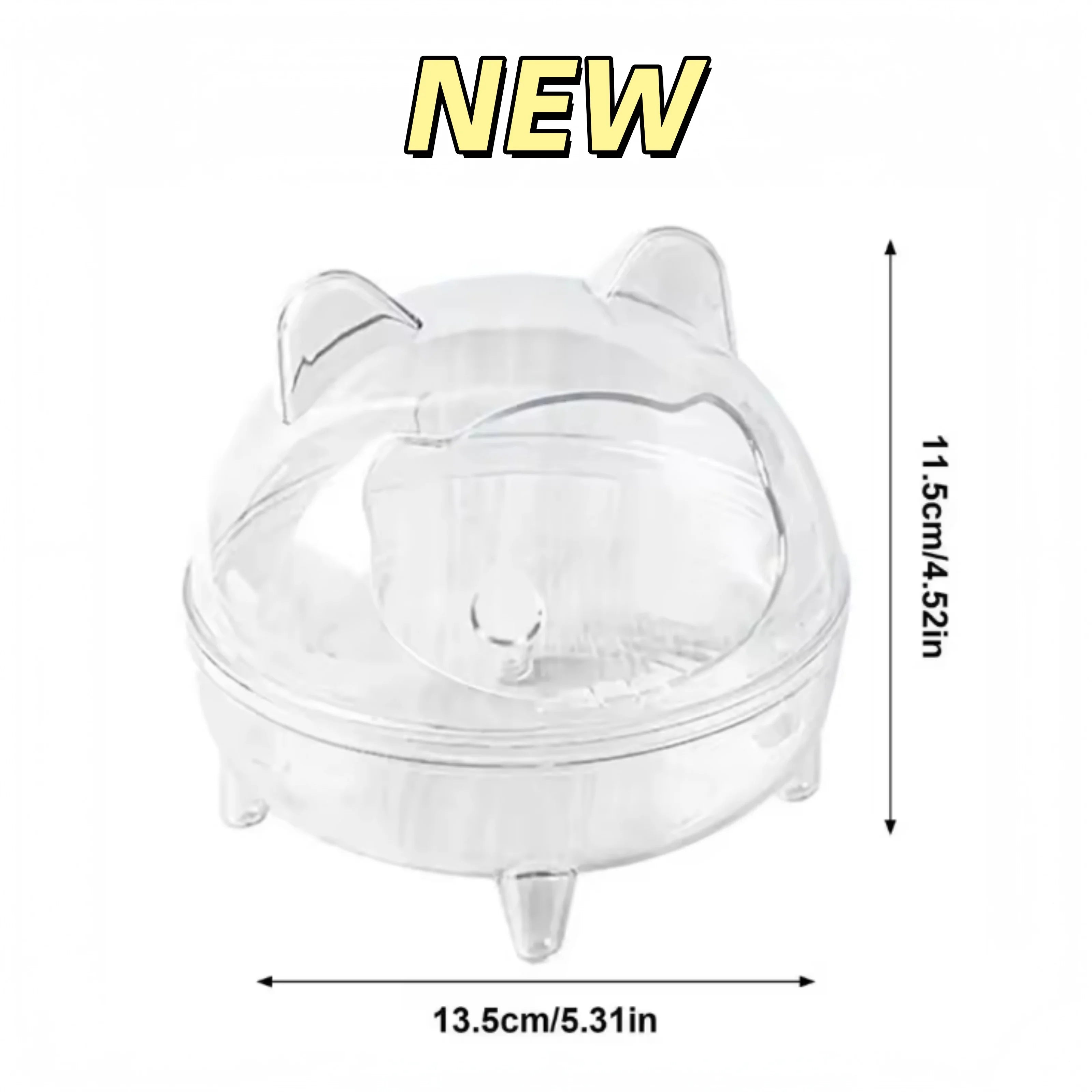 Transparent Hamster Toilet Bath House with Anti-Spill Design - Smarsty