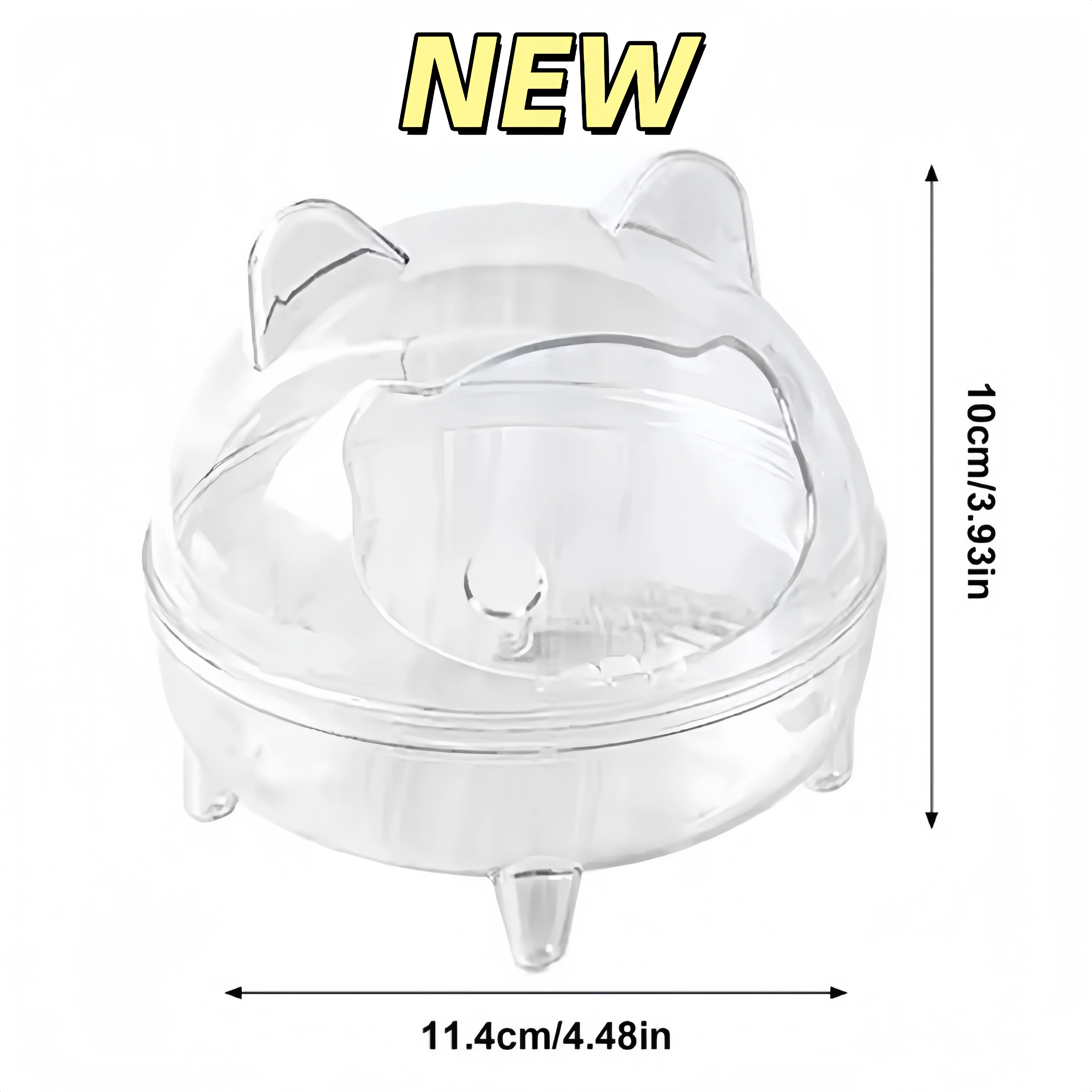 Transparent Hamster Toilet Bath House with Anti-Spill Design - Smarsty