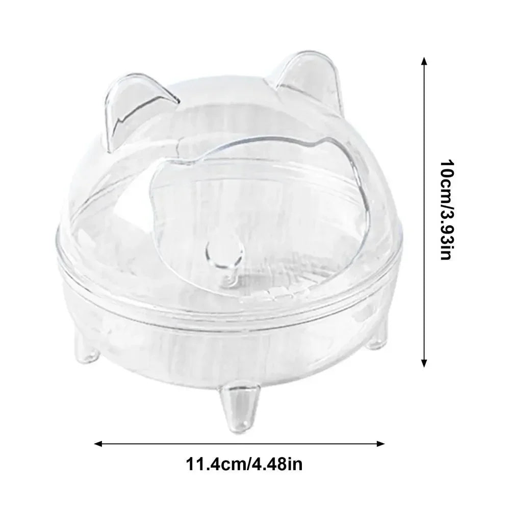 Transparent Hamster Toilet Bath House with Anti-Spill Design - Smarsty