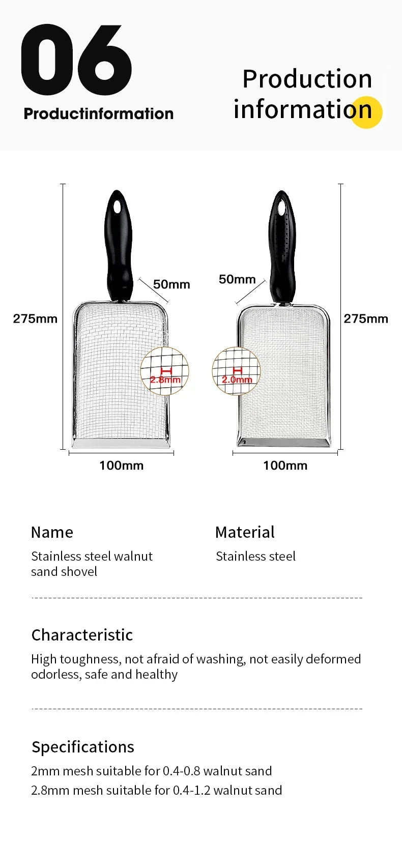 Stainless Steel Cat Litter Scoop with Fine Mesh Sifter - Smarsty