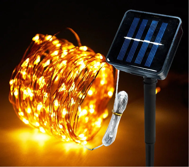 Waterproof Solar String Lights with 8 Modes for Outdoor Decor - Smarsty