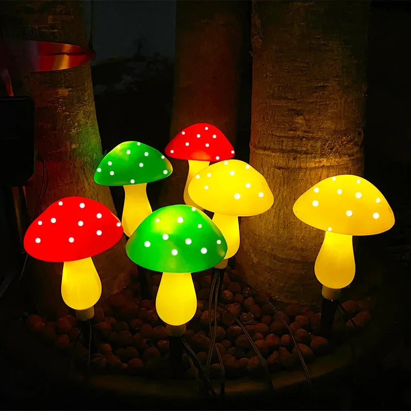 Solar Powered Mushroom Fairy Lights for Garden Decor - Smarsty