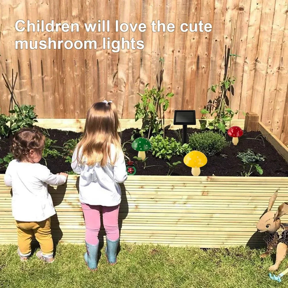 Solar Powered Mushroom Fairy Lights for Garden Decor - Smarsty
