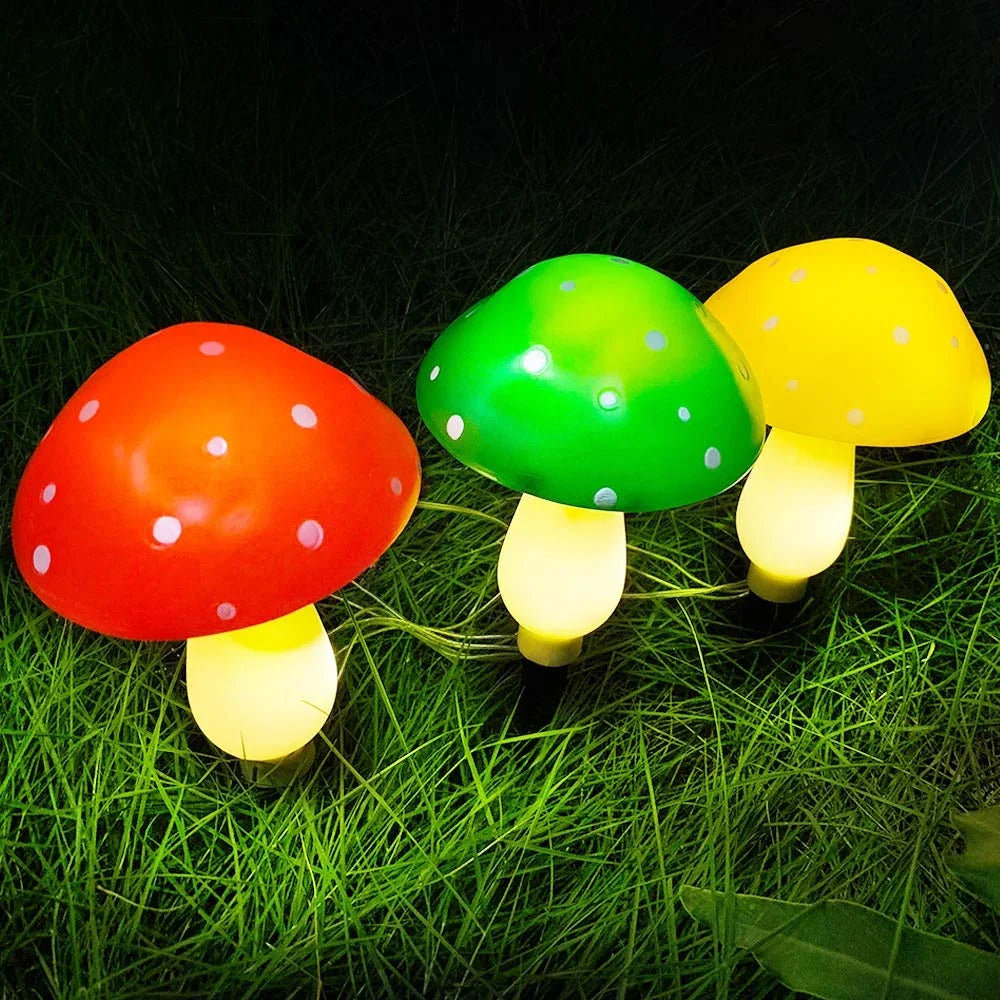 Solar Powered Mushroom Fairy Lights for Garden Decor - Smarsty