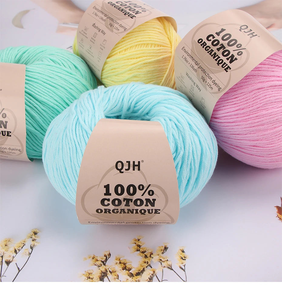 100% Organic Cotton Yarn for Knitting and Crocheting - Smarsty