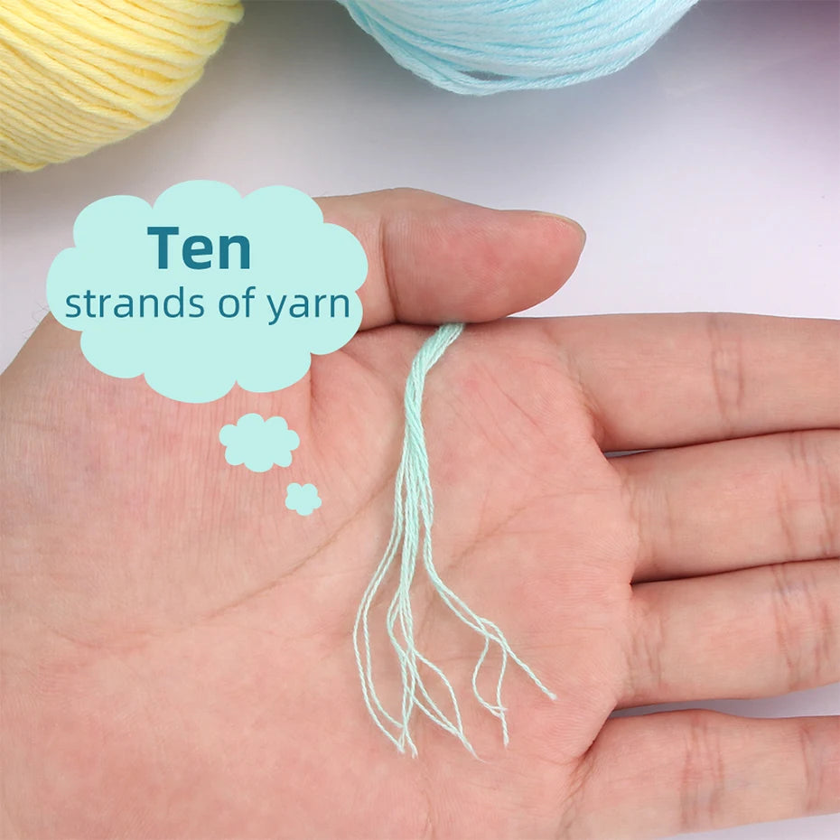 100% Organic Cotton Yarn for Knitting and Crocheting - Smarsty