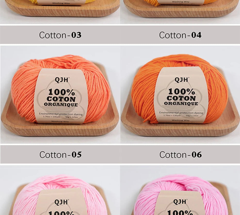 100% Organic Cotton Yarn for Knitting and Crocheting - Smarsty