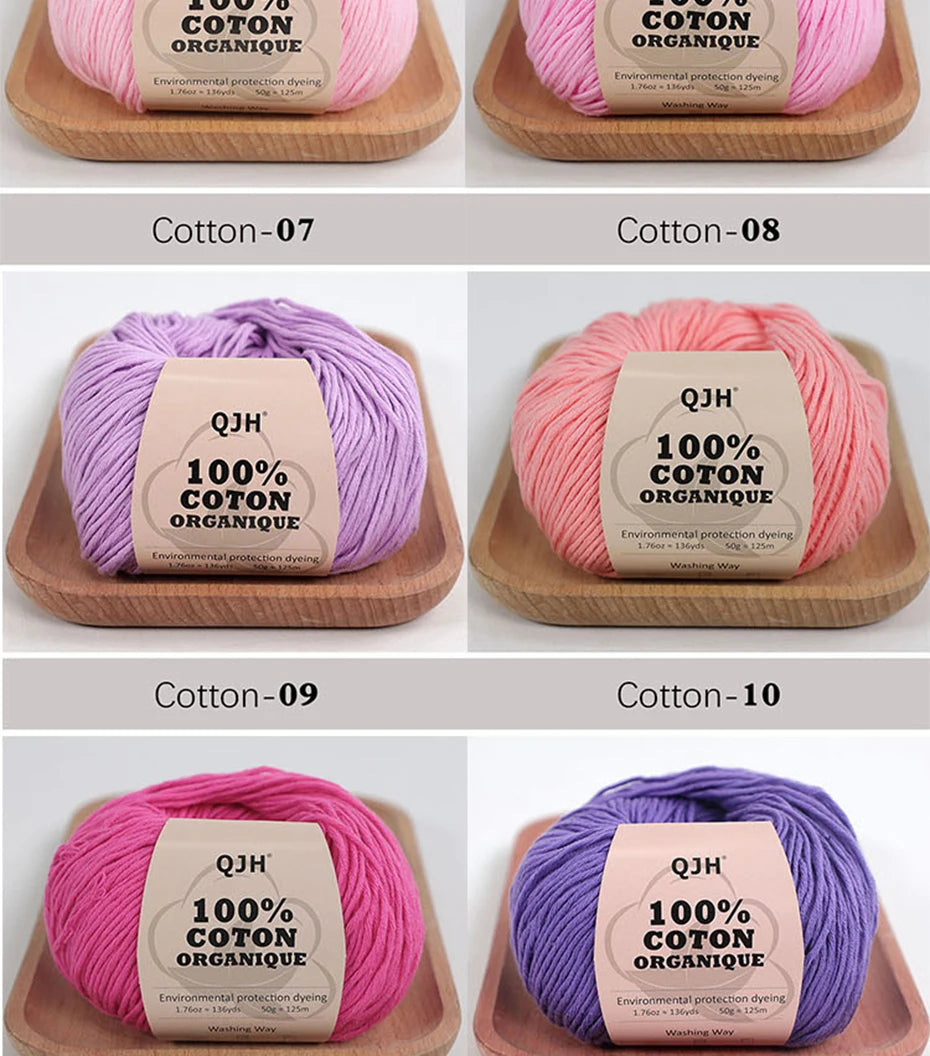100% Organic Cotton Yarn for Knitting and Crocheting - Smarsty