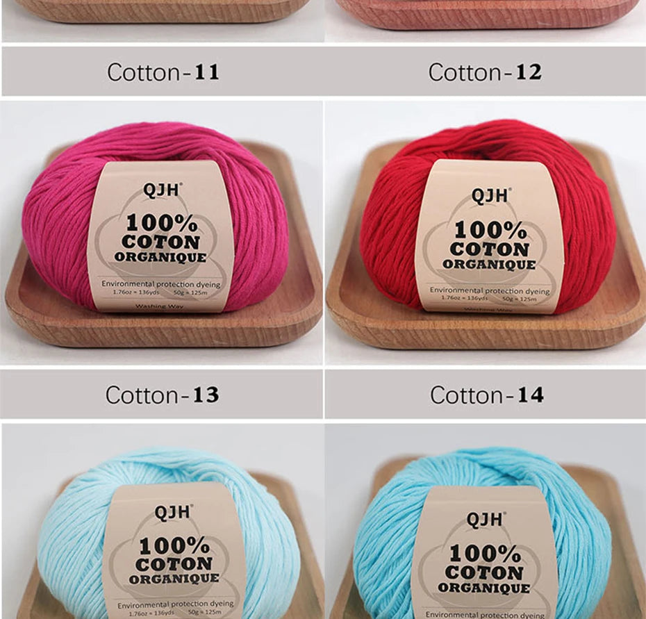 100% Organic Cotton Yarn for Knitting and Crocheting - Smarsty