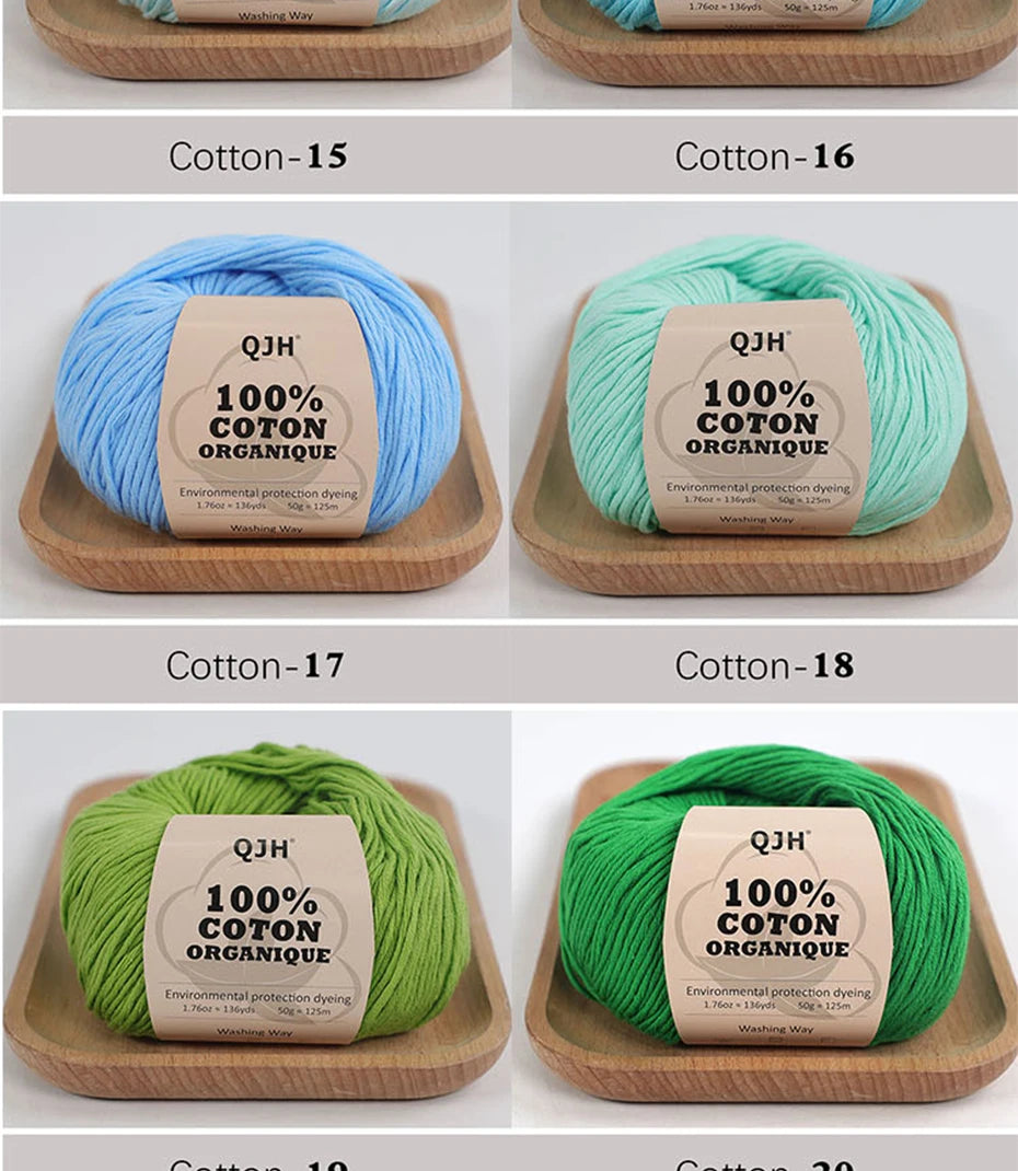 100% Organic Cotton Yarn for Knitting and Crocheting - Smarsty