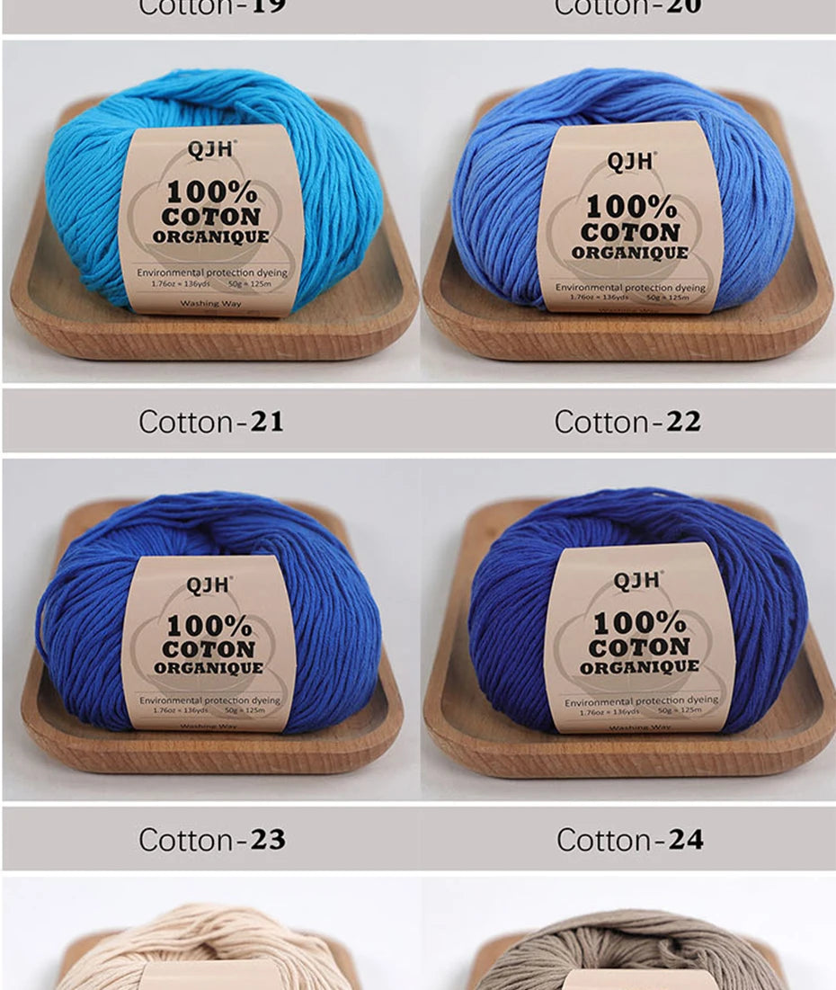 100% Organic Cotton Yarn for Knitting and Crocheting - Smarsty
