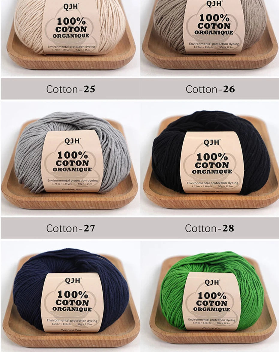 100% Organic Cotton Yarn for Knitting and Crocheting - Smarsty