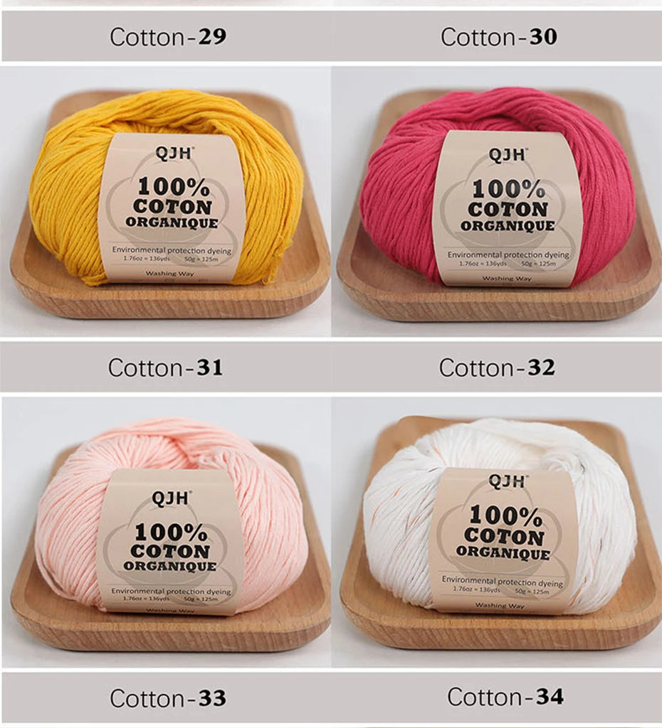 100% Organic Cotton Yarn for Knitting and Crocheting - Smarsty