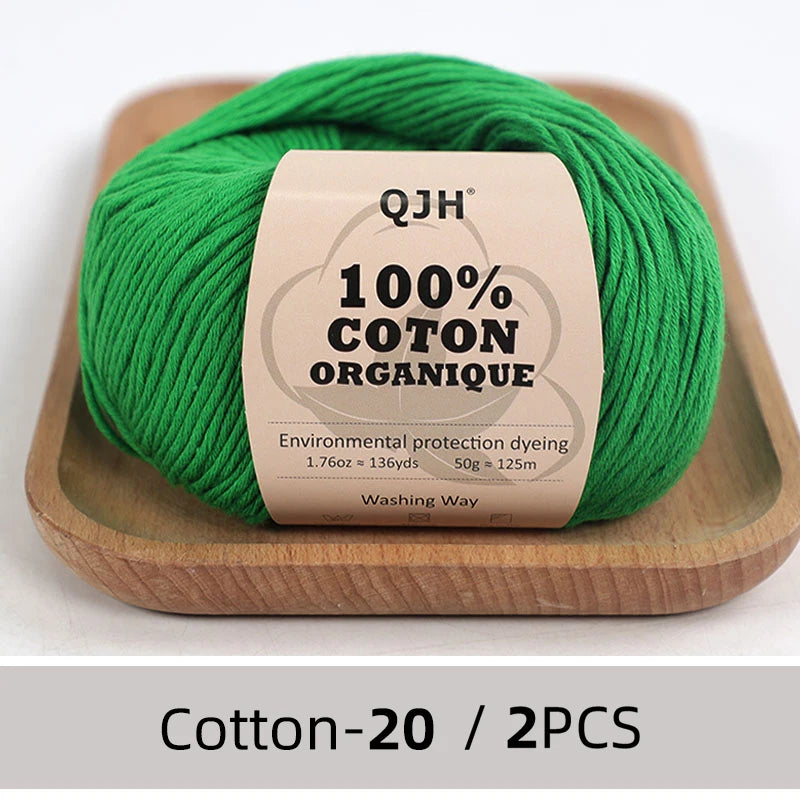 100% Organic Cotton Yarn for Knitting and Crocheting - Smarsty