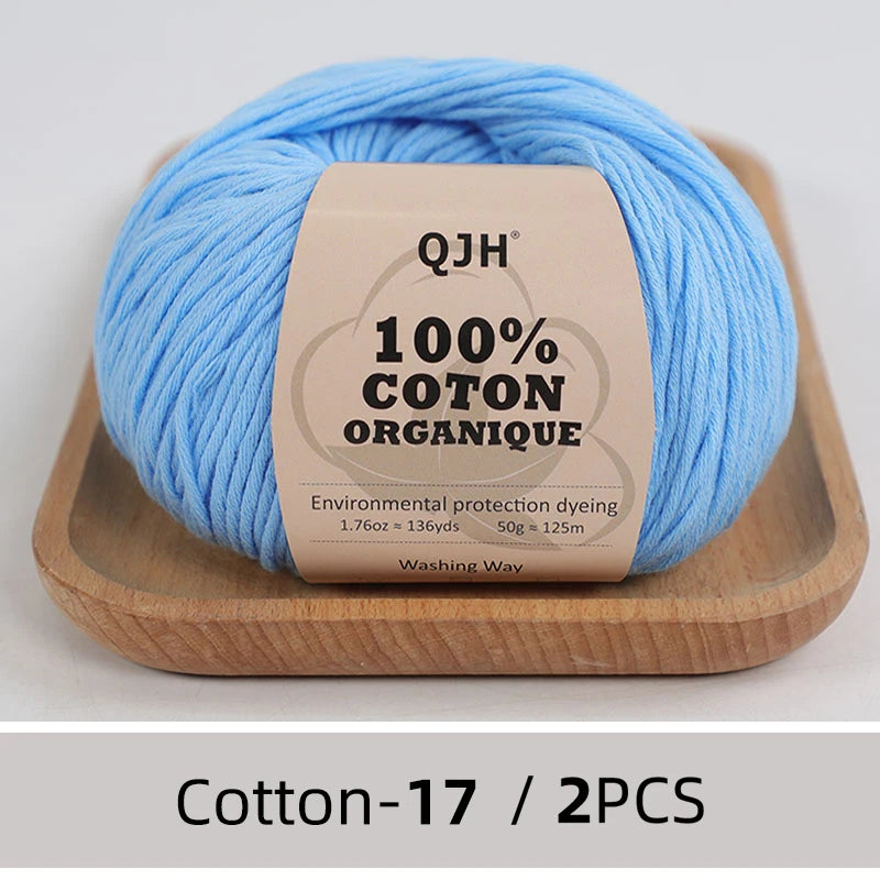 100% Organic Cotton Yarn for Knitting and Crocheting - Smarsty