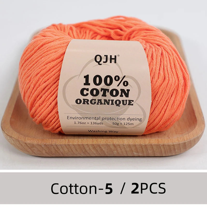 100% Organic Cotton Yarn for Knitting and Crocheting - Smarsty