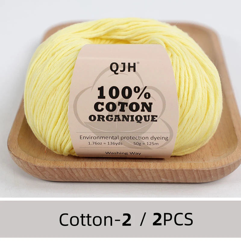 100% Organic Cotton Yarn for Knitting and Crocheting - Smarsty