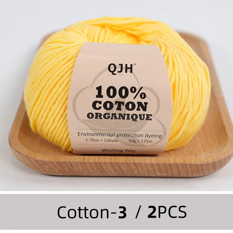 100% Organic Cotton Yarn for Knitting and Crocheting - Smarsty