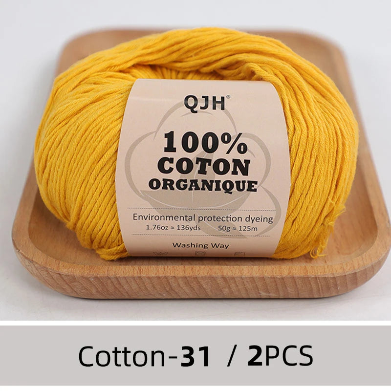 100% Organic Cotton Yarn for Knitting and Crocheting - Smarsty
