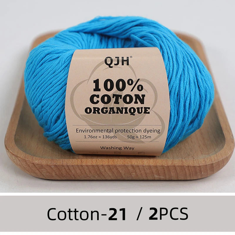 100% Organic Cotton Yarn for Knitting and Crocheting - Smarsty