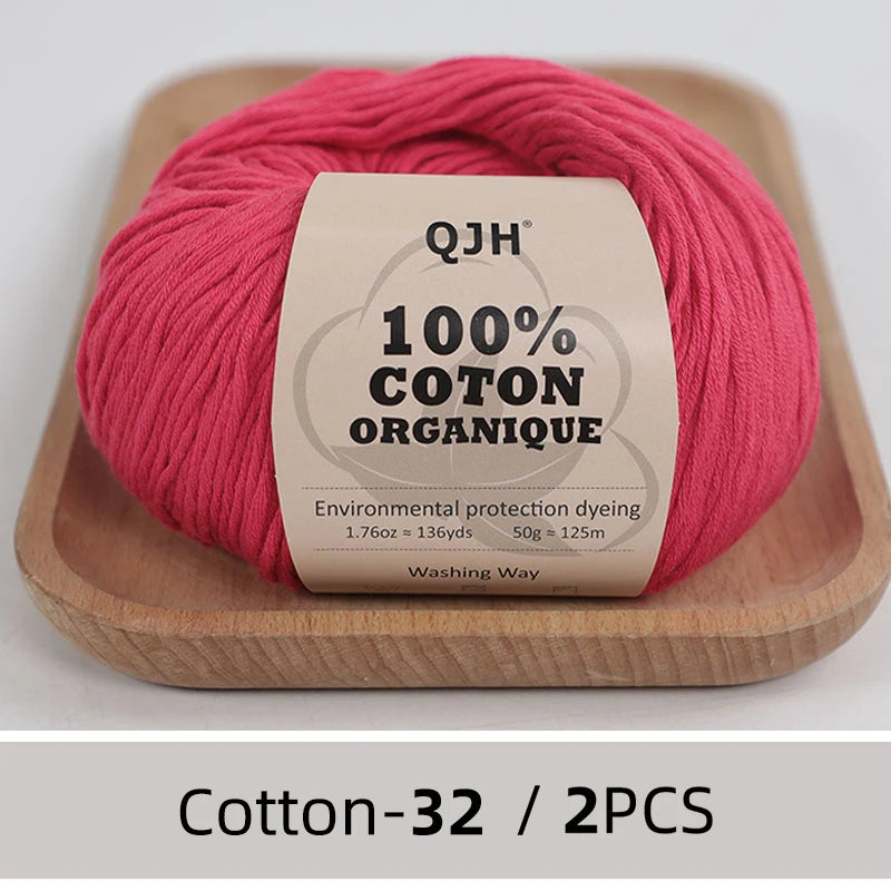 100% Organic Cotton Yarn for Knitting and Crocheting - Smarsty