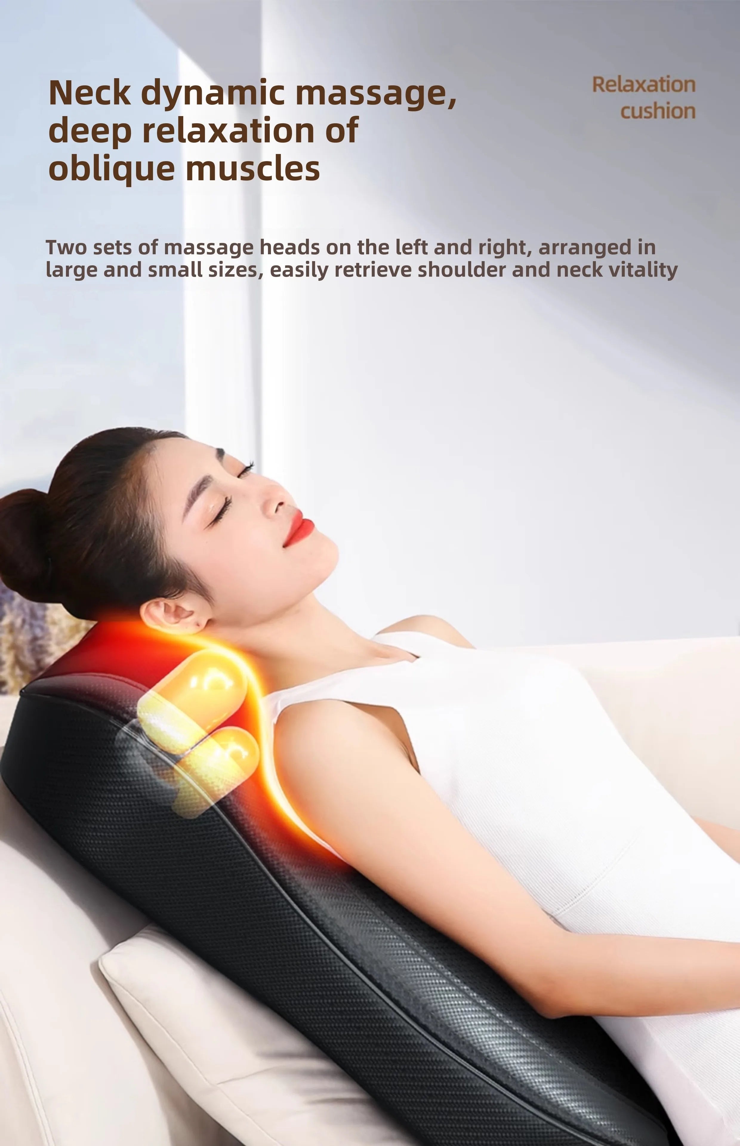 JAIYORL Electric Shiatsu Neck Massage Pillow with Heat - Smarsty
