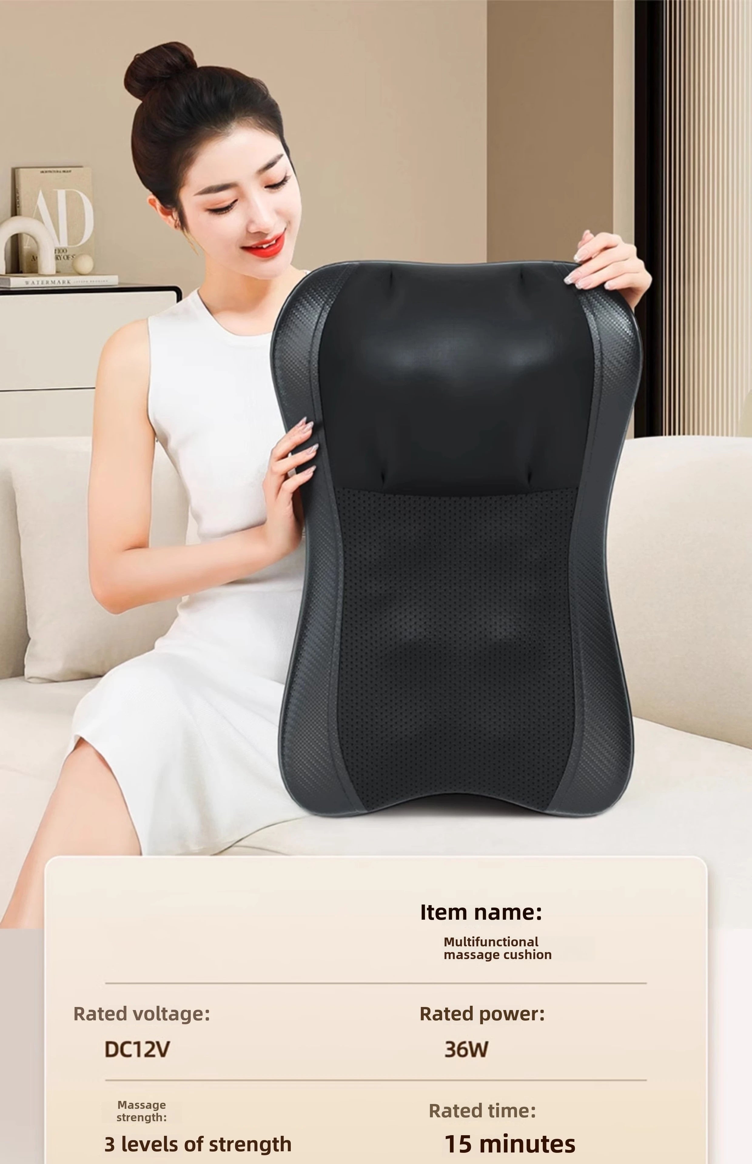 JAIYORL Electric Shiatsu Neck Massage Pillow with Heat - Smarsty