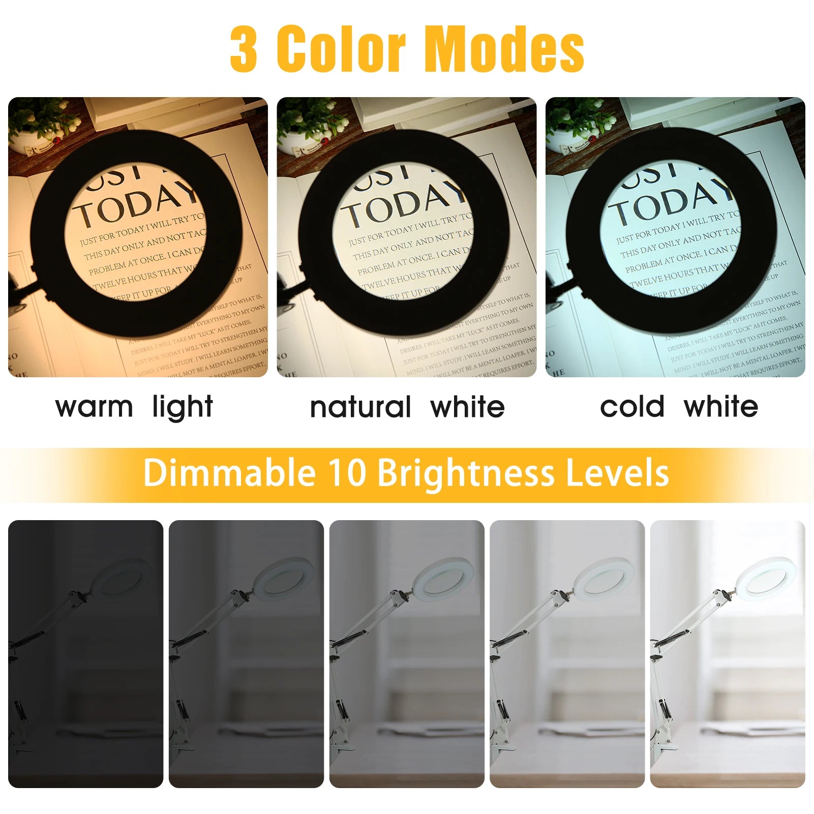 72LED Illuminated Magnifier with 8X 10X Magnification - Smarsty