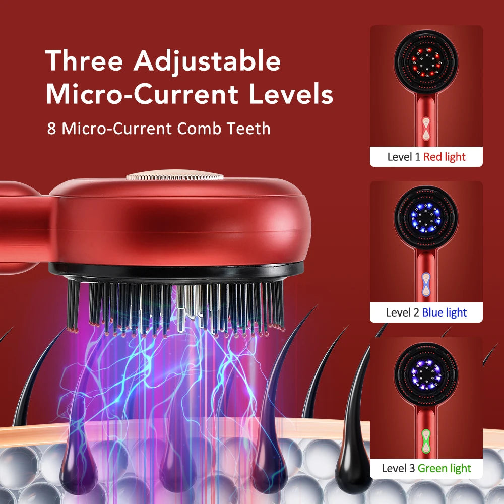 Electric Massage Comb with Red Light Therapy for Hair Growth - Smarsty