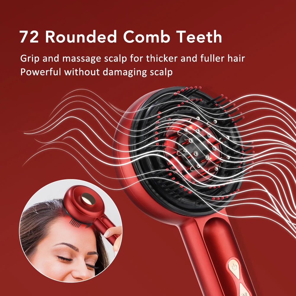Electric Massage Comb with Red Light Therapy for Hair Growth - Smarsty