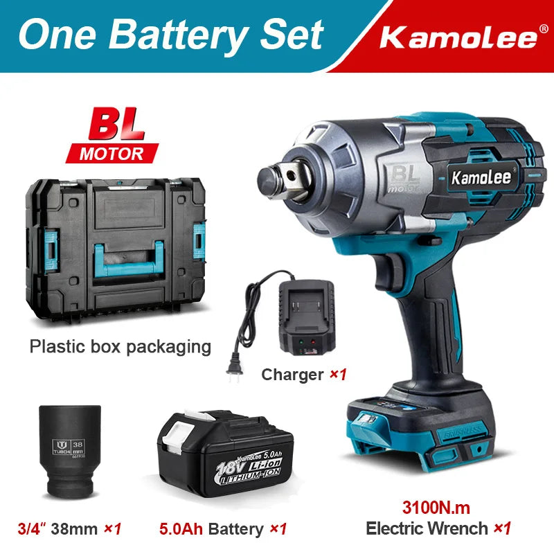 Kamolee 3100NM Brushless Electric Impact Wrench - Smarsty