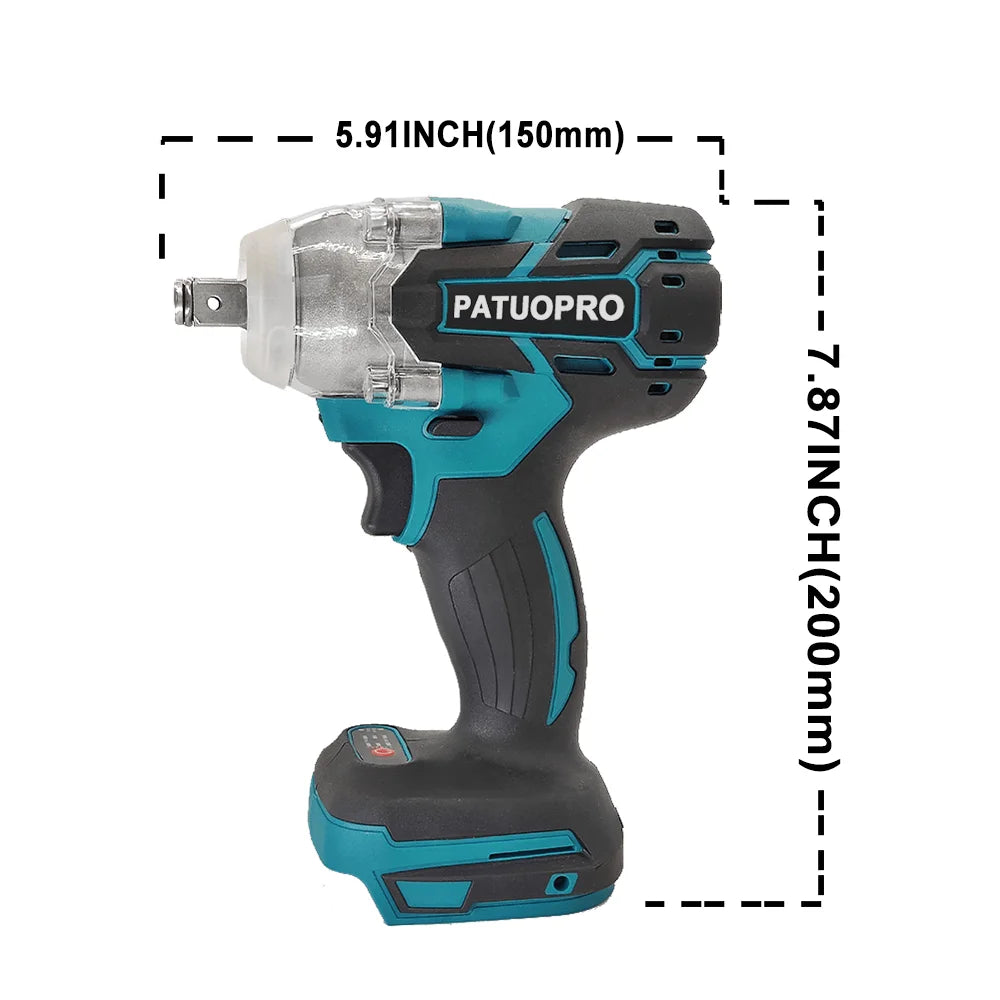 500N.m Cordless Electric Impact Wrench With Brushless Motor - Smarsty