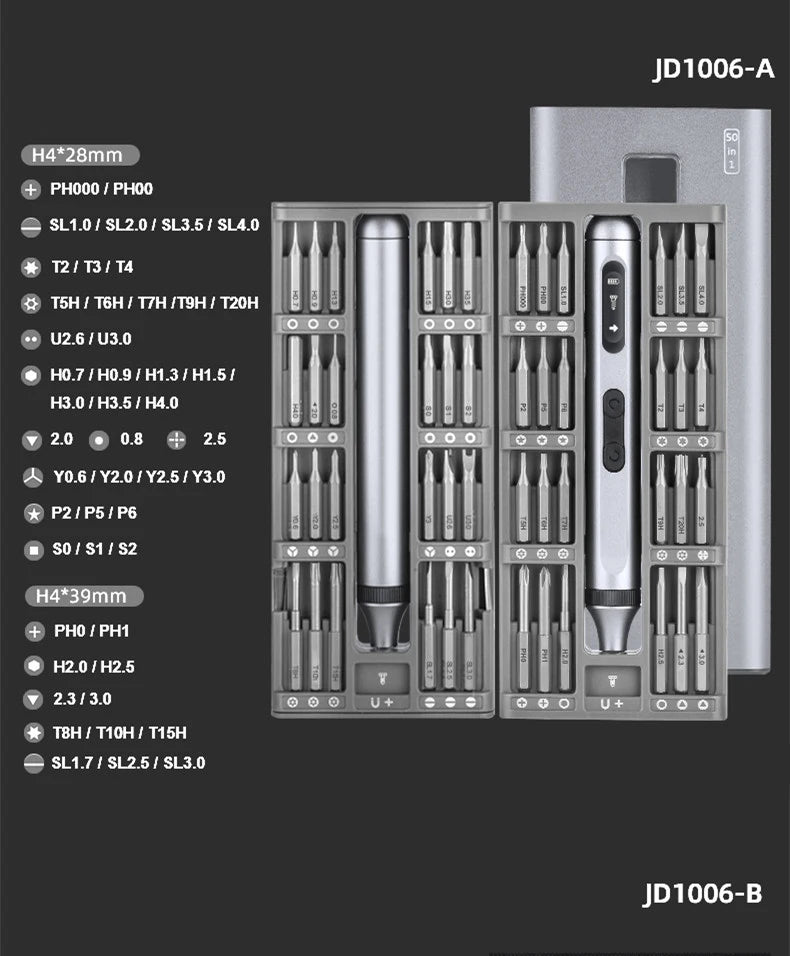 51 in 1 Electric Screwdriver Set with Magnetic Bits - Smarsty