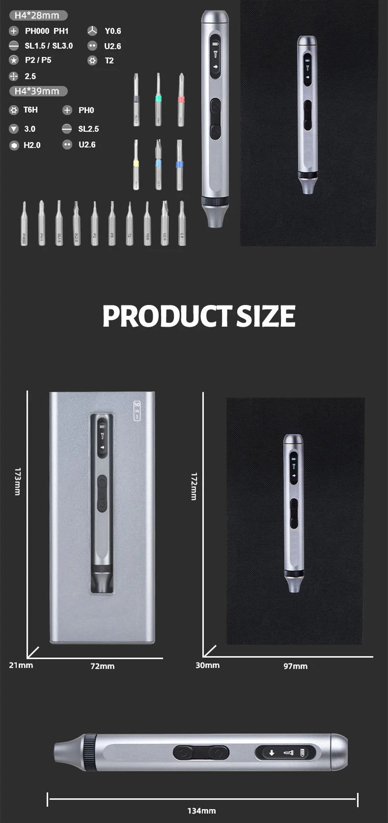 51 in 1 Electric Screwdriver Set with Magnetic Bits - Smarsty