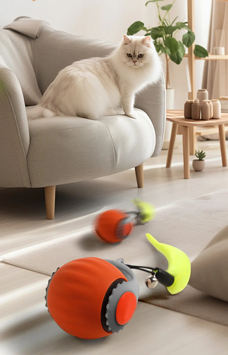 Smart Interactive Cat Ball Toy with Rechargeable Tail - Smarsty